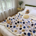 High Quality Microfiber Printed Flannel Printing Fleece Throw Blanket Sherpa